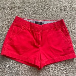 Jcrew red chino shorts